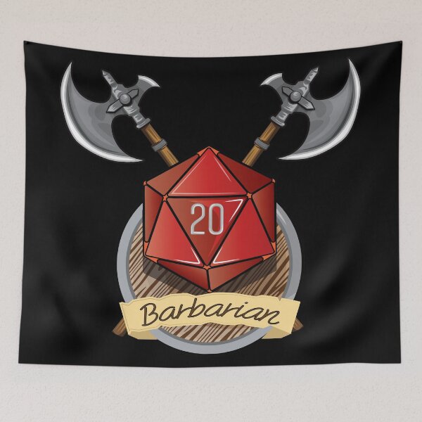 Item preview, Dungeons & Dragons Barbarian D20 designed and sold by MeepleDesign.