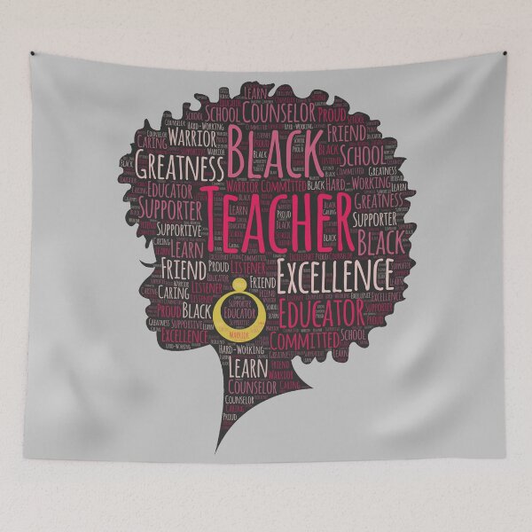Item preview, African American Teacher Artistic Afro designed and sold by blackartmatters.