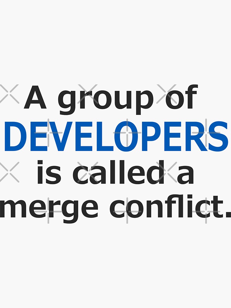 Developer Merge Conflict Sticker by favorite-shirt