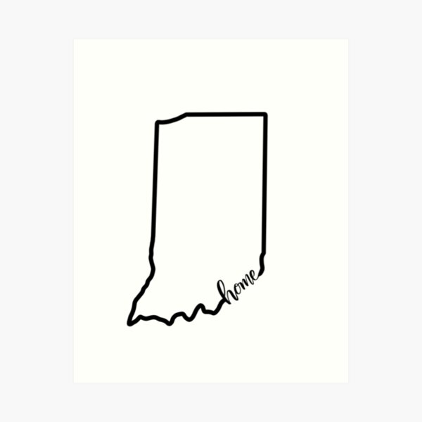 Item preview, Indiana State Outline - Home designed and sold by Chocolate Musings.