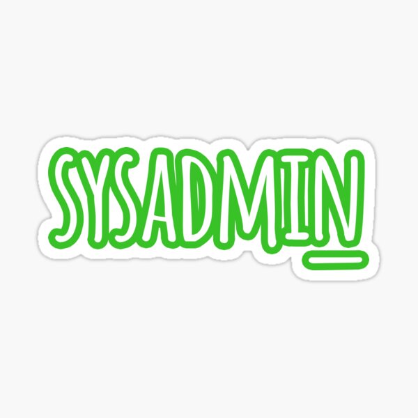 SYSADMIN SIMPLE | Professions | Green Outline Sticker