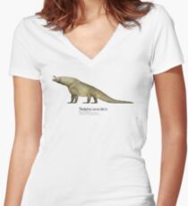 Shringasaurus Women's Fitted V-Neck T-Shirt