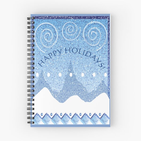 Item preview, Happy Holidays Snowy Scape in Blue designed and sold by elledeegee.