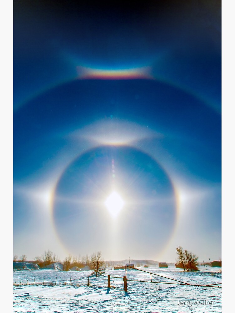 Thumbnail 4 of 4, Metal Print, Sundogs in Noonan, North Dakota designed and sold by Jerry Walter.