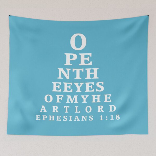 Item preview, Open The Eyes of My Heart-Eye Chart Bible Verse  designed and sold by NoBonesLife.
