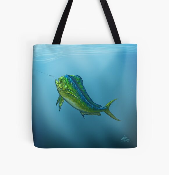 "El Dorado" by Amber Marine ~ mahi mahi / dolphin fish art, © 2015 All Over Print Tote Bag