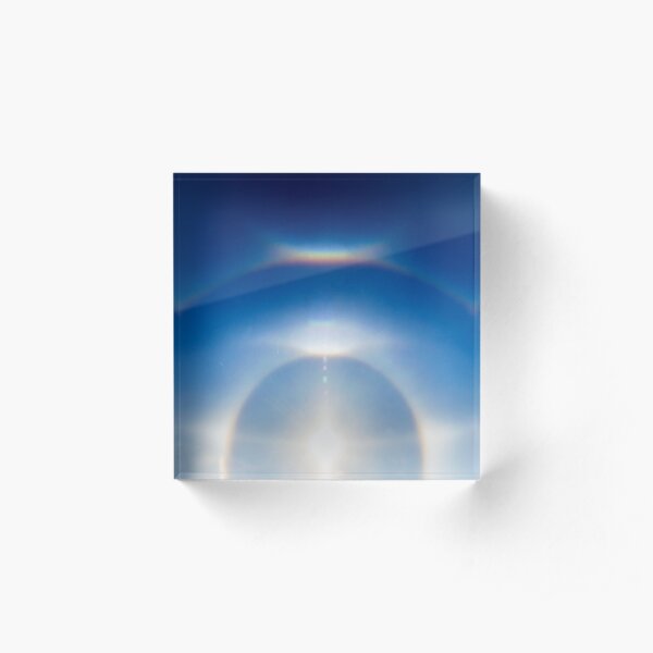 Sundogs of February 24, 2019 Noonan, North Dakota Acrylic Block