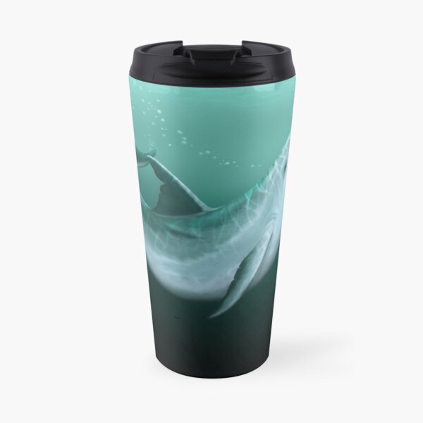 "Riversoul" by Amber Marine ~ Indian River Lagoon bottlenose dolphin art, © 2014 Travel Mug