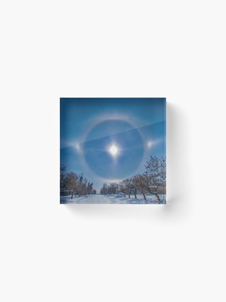 Thumbnail 2 of 5, Acrylic Block, Sundogs in Noonan, North Dakota designed and sold by Jerry Walter.