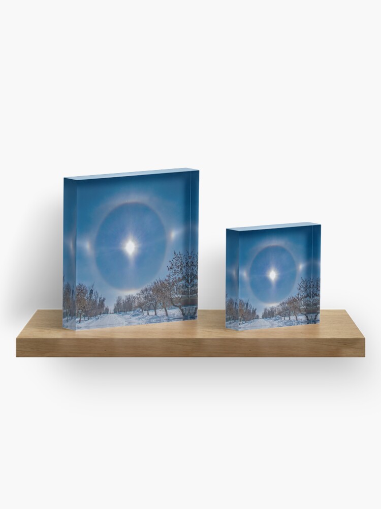 Thumbnail 4 of 5, Acrylic Block, Sundogs in Noonan, North Dakota designed and sold by Jerry Walter.