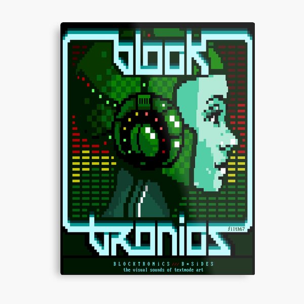 .nfo Cover for Blocktronics B-Side Release Metal Print