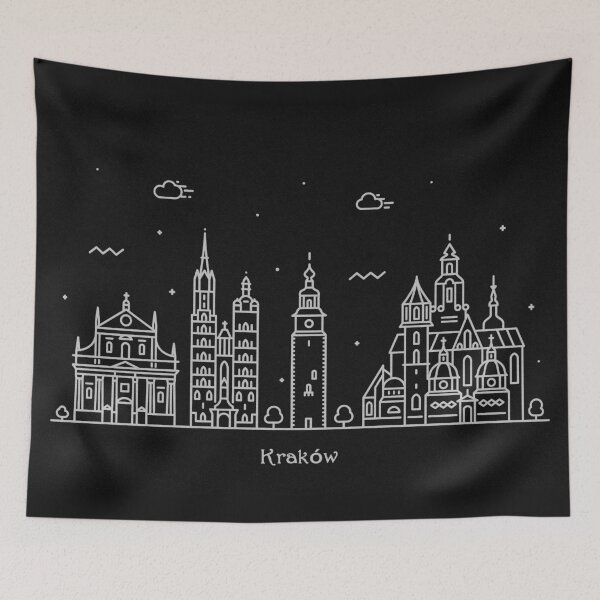Item preview, Krakow Skyline Minimal Line Art Poster designed and sold by A Deniz Akerman.