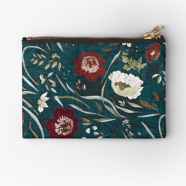 Item preview, Noir Floral (teal)  designed and sold by Esther  Fallon Lau.