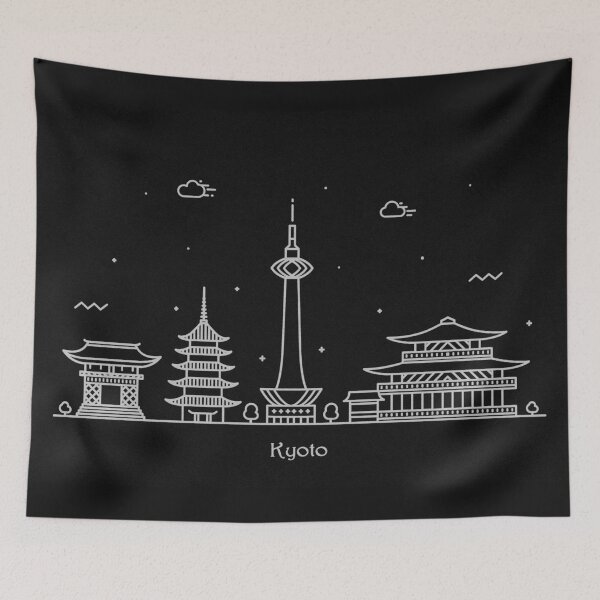 Item preview, Kyoto Skyline Minimal Line Art Poster designed and sold by A Deniz Akerman.