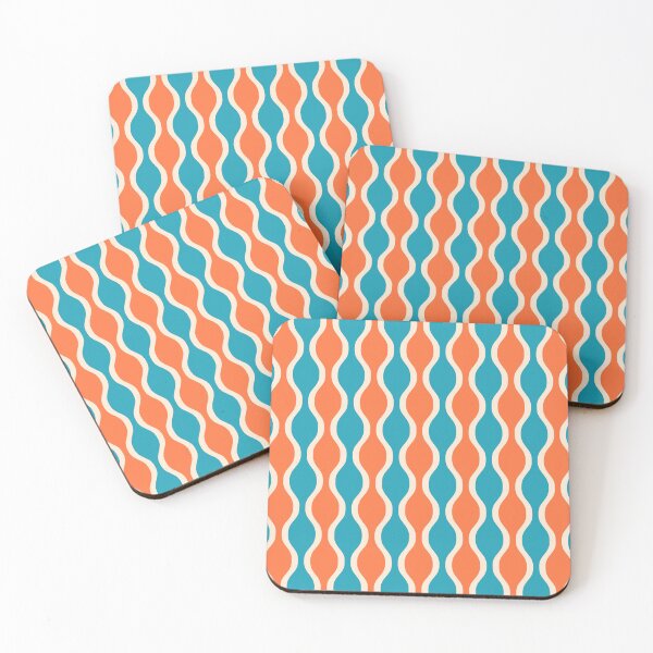 Item preview, Ogee Pattern 434 Orange and Turquoise designed and sold by tonymagnerart.