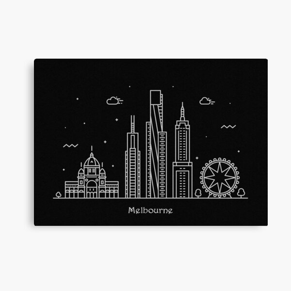 Item preview, Melbourne Skyline Minimal Line Art Poster designed and sold by A Deniz Akerman.
