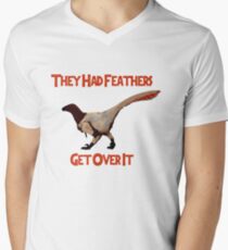 Feathers - Get Over It Men's V-Neck T-Shirt