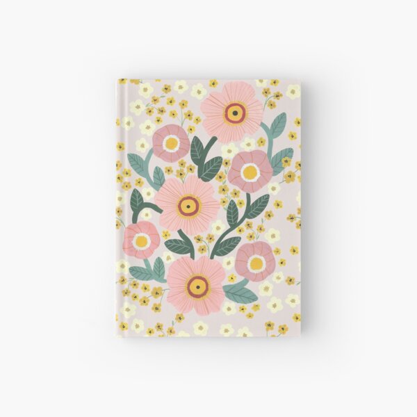 Pink Flowers Hardcover Journal