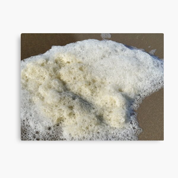 The beach - foam left behind Metal Print