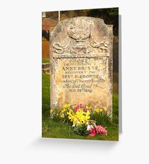 The Grave Of Anne Bronte Greeting Card