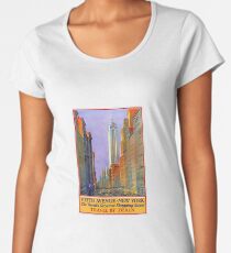 Camiseta premium para mujer Fifth AVenue New York: Vintage Travel Posters Series.