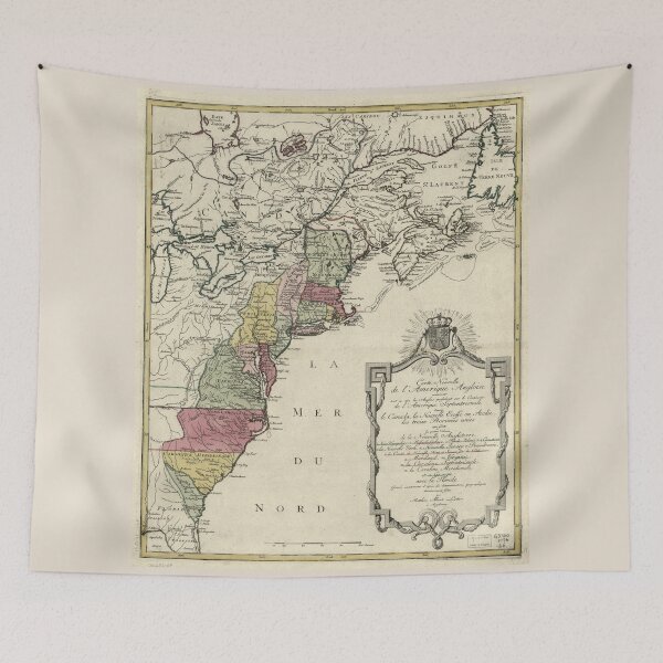 Item preview, Colonial America Map by Matthaus Lotter (1776) designed and sold by allhistory.
