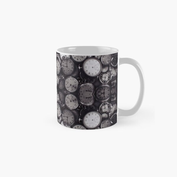 Monochrome old, antique, time, clock, pattern, abstract, dirty, design Classic Mug