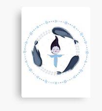 Song of the Sea - Selkie and seals - White version Canvas Print