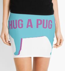 Hug a pug Mini Skirt
