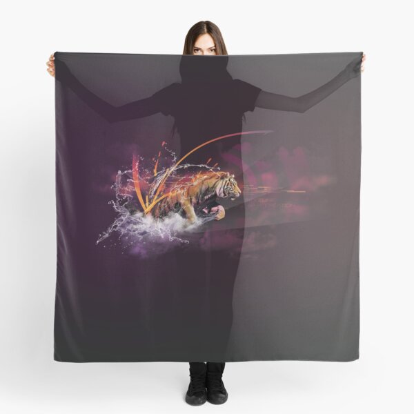 TIGER SPLASH by Skyzune ART Foulard