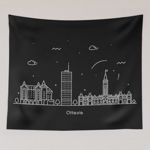 Item preview, Ottawa Skyline Minimal Line Art Poster designed and sold by A Deniz Akerman.
