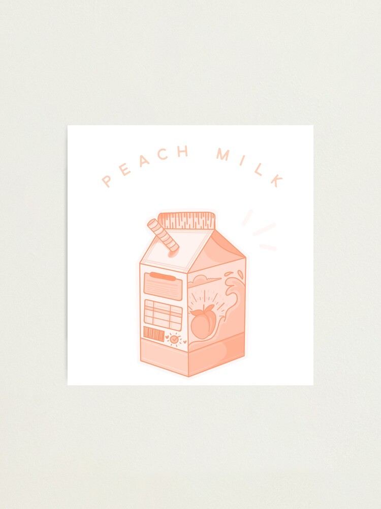 Peach Milk Milk Carton Aesthetic Photographic Print For Sale By