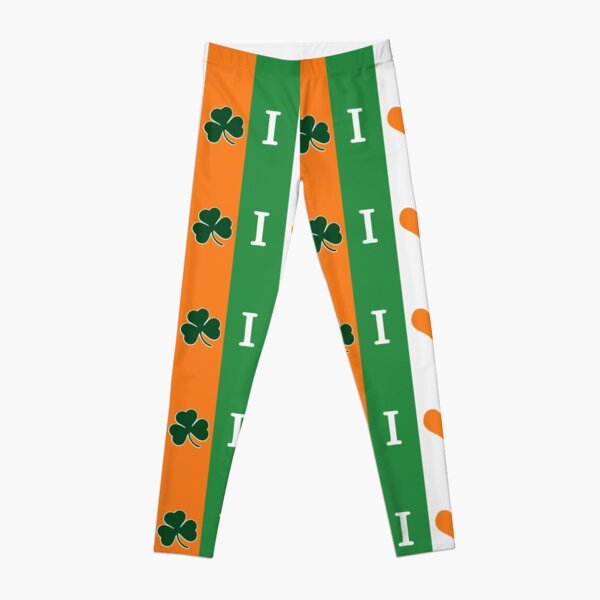 Funny Irish Shamrock Union Jack Flag St. Patrick Leggings, Zazzle