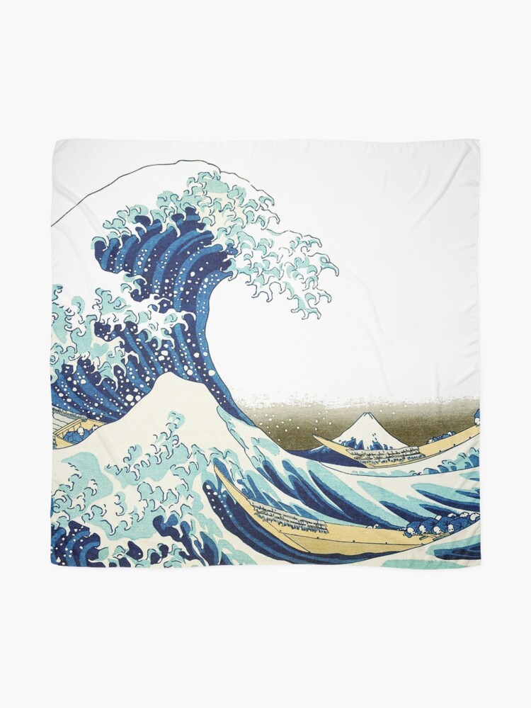 Alternate view of HOKUSAI. The Great Wave off Kanagawa, BRIGHTENED. Scarf