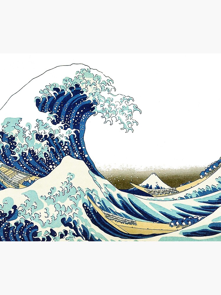 HOKUSAI. The Great Wave off Kanagawa, BRIGHTENED. by TOMSREDBUBBLE