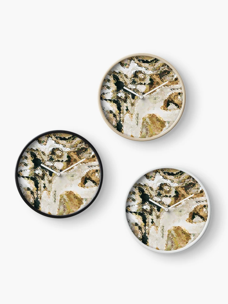 Thumbnail 3 of 4, Clock, Marbled Rocks designed and sold by Kate Lillyson.