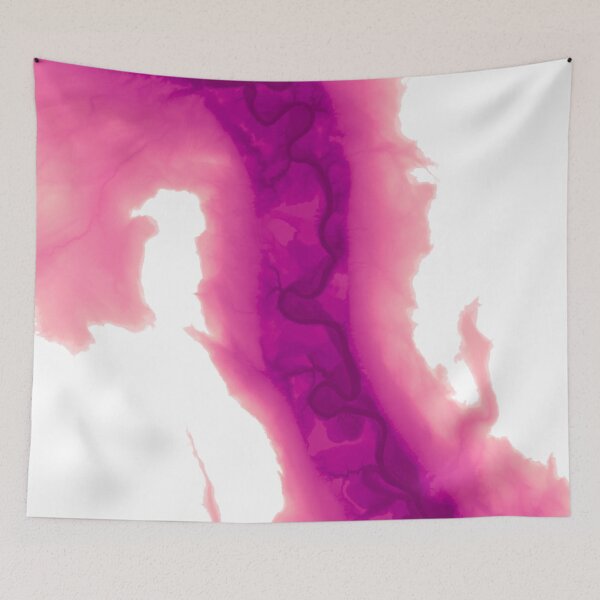 Item preview, Artsy River Map - Numedalslågen (Pink) designed and sold by Henrik Gulliksen Schüller.