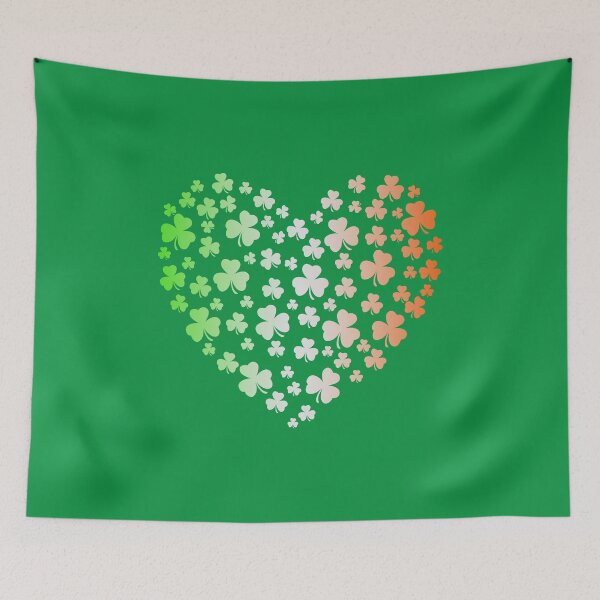 Item preview, St Patrick's Day Irish Tricolour Flag Shamrock Heart designed and sold by brodyquixote.