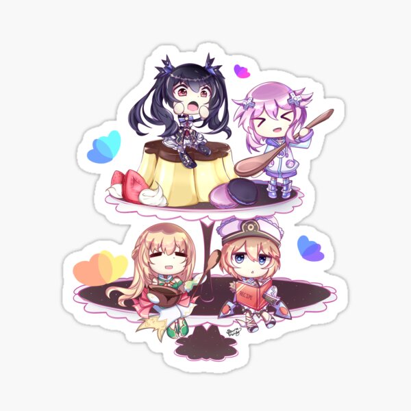 Jess-Sha Store 3 PCs Stickers Adult NepNep, hyperdimension neptunia Sticker  for Laptop, Phone, Cars, Vinyl Funny Stickers Decal for Laptops, Guitar