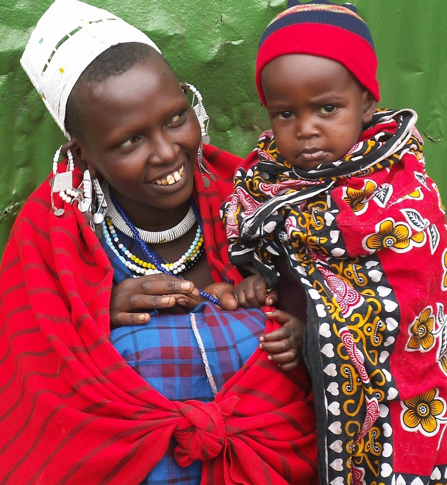 Africi women with her child