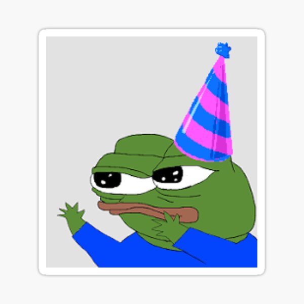 Pepe Birthday Stickers.