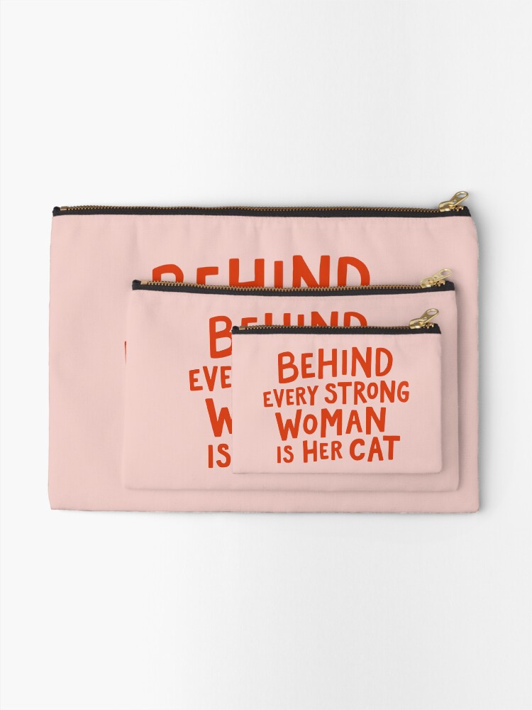 Alternate view of Behind Every Strong Woman Zipper Pouch