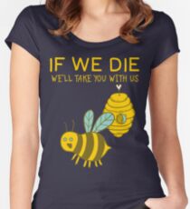 Save The Bees T Shirt Women's Fitted Scoop T-Shirt