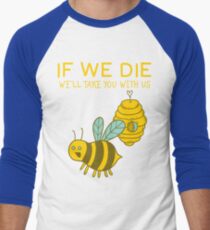 Save The Bees T Shirt Men's Baseball ¾ T-Shirt