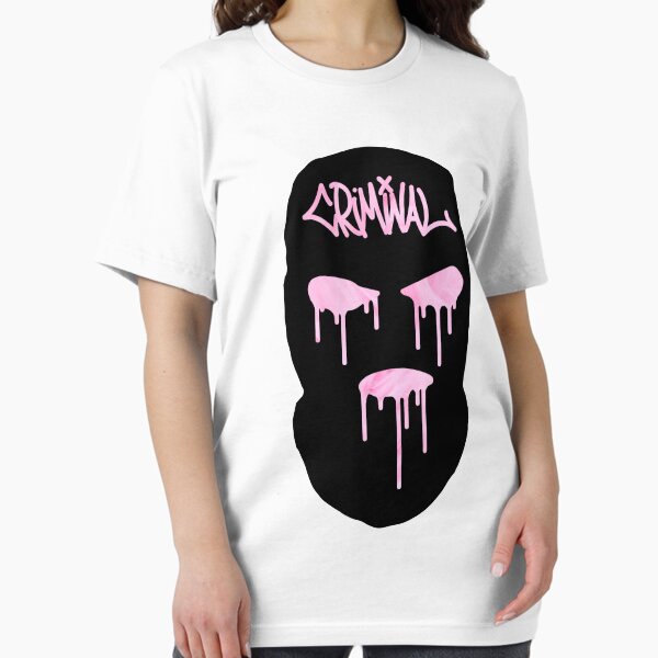 Vista previa del artículo con la obra «Drippy Pink Criminal Máscara de esquí Arte de graffiti», diseñado y vendido por OneGraffiti.