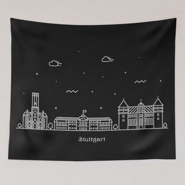Item preview, Stuttgart Skyline Minimal Line Art Poster designed and sold by A Deniz Akerman.