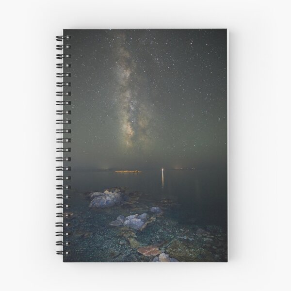 Item preview, Milky way at a rocky sea coast in Syros island, Greece designed and sold by Antonis Lemonakis.