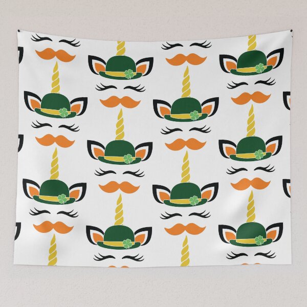 Item preview, Cute Patrick's day Unicorn Boy, Hipster, Trending, Cool, Stylish, Pattern, Party, Ideas, Jokes, Banter, Puns, Ideas, Celebration, Traditions designed and sold by avit1.