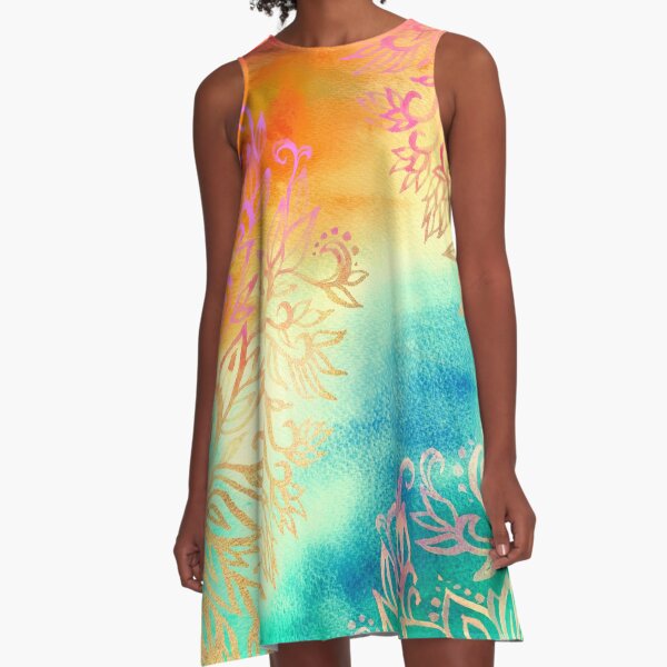 Watercolor Wonderland A-Line Dress