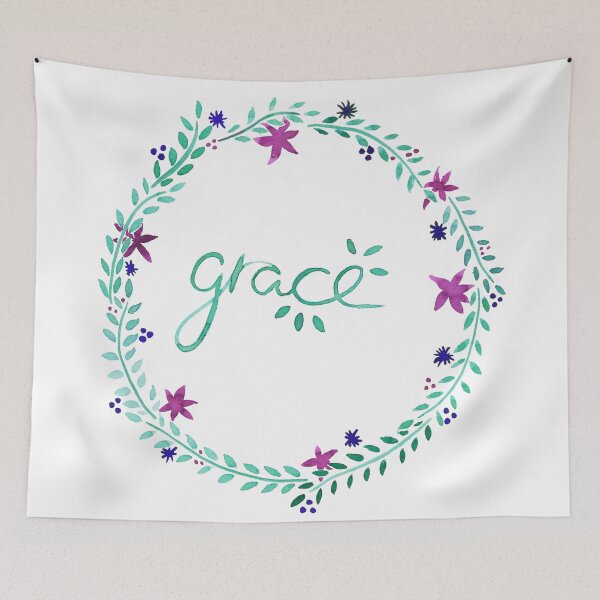 Artikelvorschau, Grace - Zitat - Aquarell - Grün entworfen und verkauft von CraftCartwright.